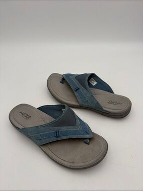 Propel bass engineered Blue  Gray  Flip Flop Sandals women 9M leather casual